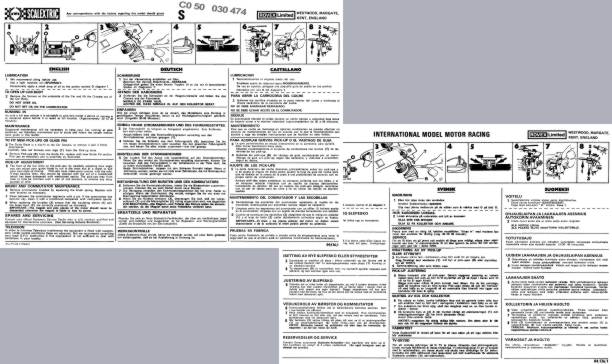 Vintage Scalextric spares service sheet