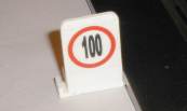 Scalextric pitlane sign speed limit 100