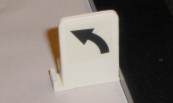 Scalextric trackside sign LH corner 45 degrees