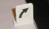 Scalextric trackside sign RH corner 45 degrees