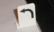 Scalextric trackside sign LH corner 90 degrees
