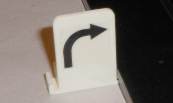 Scalextric trackside sign RH corner 90 degrees