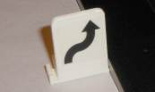 Scalextric trackside sign RH chicane