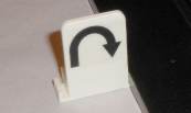 Scalextric trackside sign RH hairpin bend