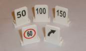 Vintage Scalextric trackside signs